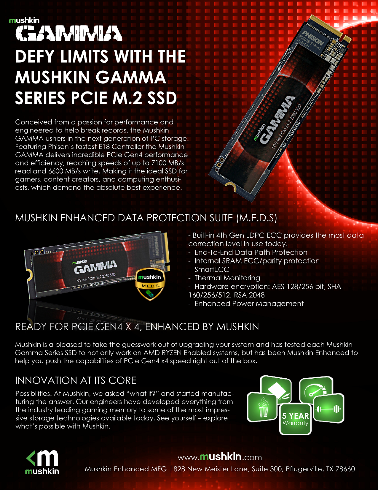 Mushkin Enhanced GAMMA SSD